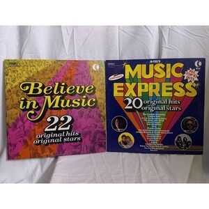 Music Express Top 20 Hits Vintage Vinyl Lp 1975 Ktel Records Original Hits Stars